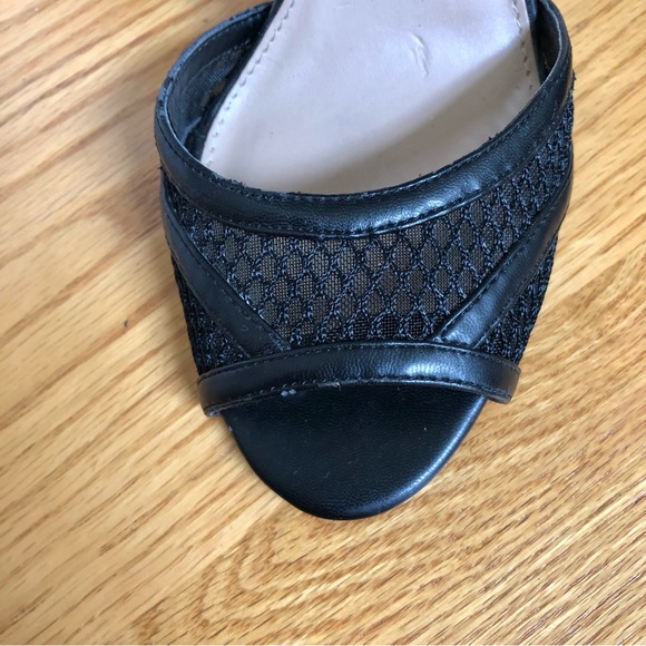 SAKS FIFTH AVENUE WOMENS SHOES SIZE 7 M GENUINE LEATHER 4" HEELS, BLACK, ZIPPER - Picture 11 of 12